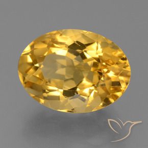 5.70克拉天然黄水晶，椭圆形，VVS
