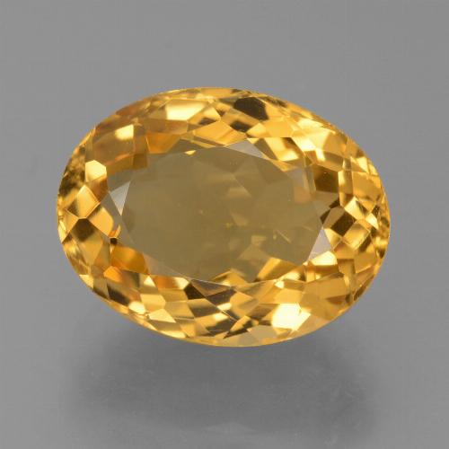 5.62克拉天然金色黄水晶，椭圆形切割，12.9×9.9毫米，VVS