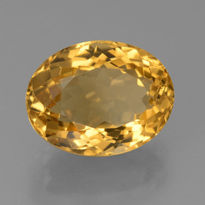5.62克拉天然金色黄水晶，椭圆形切割，12.9×9.9毫米，VVS
