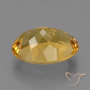 5.12克拉天然黄水晶，椭圆形，VVS