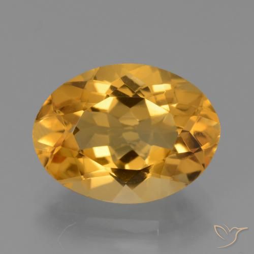 4.43ct 天然 深金色 黄水晶, 椭圆形, VVS