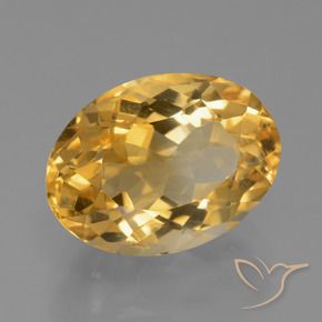 4.10克拉天然黄水晶，椭圆形，VVS