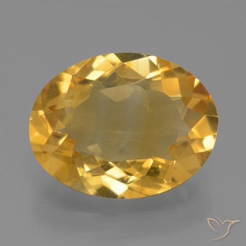 3.52ct 天然 中金 黄水晶, 椭圆形, VS