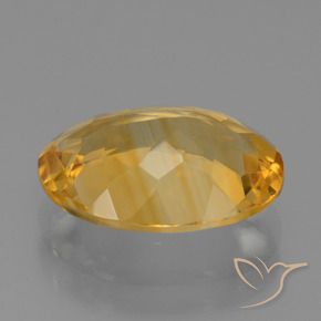 3.52克拉天然黄水晶，椭圆形，VS