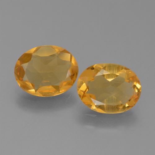 4.75天然金色黄水晶，椭圆形切割，9.9×8毫米，VS