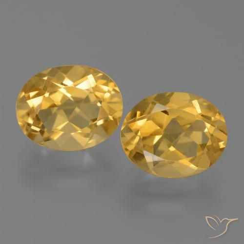 5.25天然金色黄水晶，椭圆形切割，10.1×8.1毫米，VVS