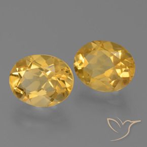 5.25天然金色黄水晶，椭圆形切割，10.1×8.1毫米，VVS