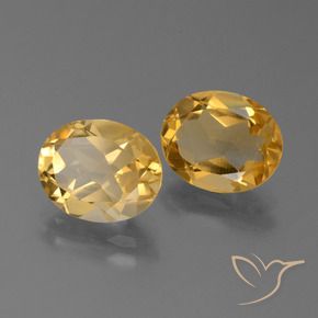 4.34克拉天然黄水晶，椭圆形，VVS-VS