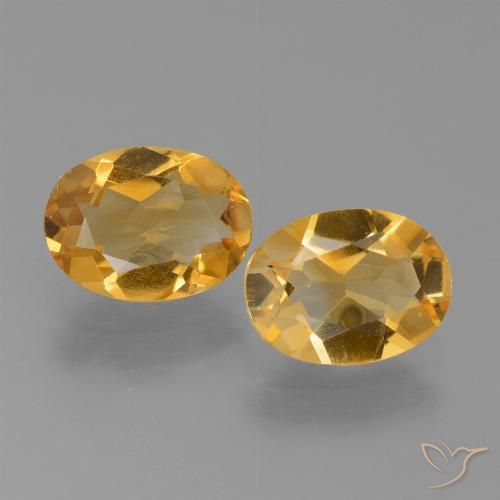 2.15ctw 天然 深金色 黄水晶, 椭圆形, VVS-VS
