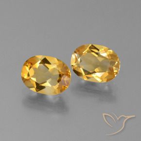 2.35天然金色黄水晶，椭圆形切割，8×6.1毫米，VVS