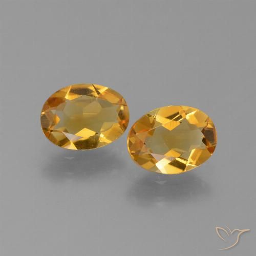 1.93ctw 天然 中深金色 黄水晶, 椭圆形, VVS-VS