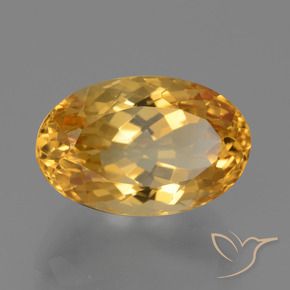 7.38克拉天然黄水晶，椭圆形，VVS