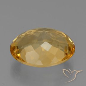 7.11克拉天然黄水晶，椭圆形，VVS