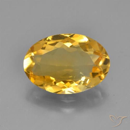 3.56ct 天然 深金橙色 黄水晶, 椭圆形, VS