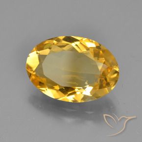 3.56克拉天然黄水晶，椭圆形，VS