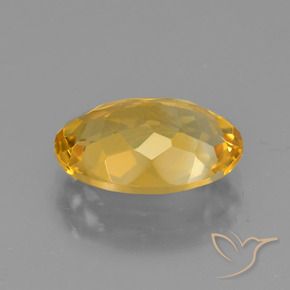 3.56克拉天然黄水晶，椭圆形，VS