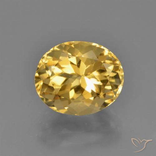 3.88ct 天然 金橙色 黄水晶, 椭圆形, VVS-VS