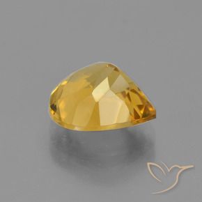 3.34克拉天然黄水晶，梨形，VS
