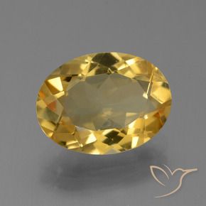 4.44克拉天然黄水晶，椭圆形，VVS