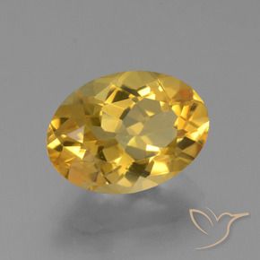 4.25克拉天然黄水晶，椭圆形，VVS