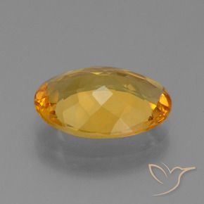 4.07克拉天然黄水晶，椭圆形，VVS-VS