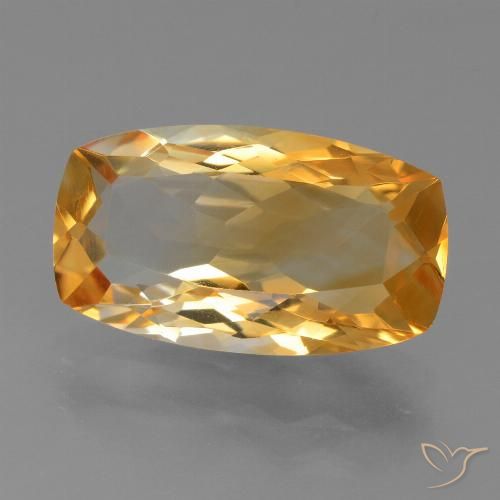 5.63ct 天然 深橙色-金色 黄水晶, 软垫, VVS