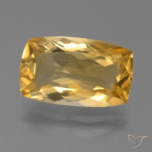 5.05ct 天然 中深金色 黄水晶, 软垫, VVS