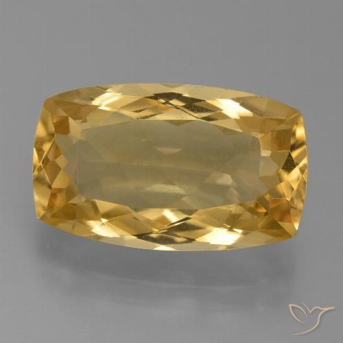 7.14ct 天然 深金橙色 黄水晶, 软垫, VVS