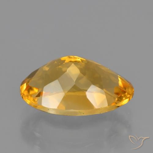 3.76克拉天然黄水晶，椭圆形，VS