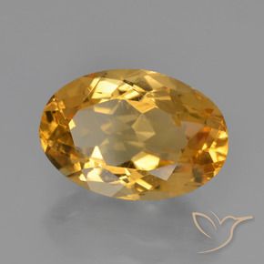 3.62克拉天然黄水晶，椭圆形，VS