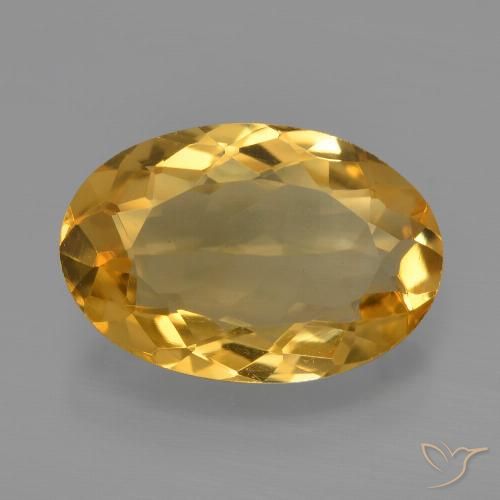 3.11ct 天然 深金橙色 黄水晶, 椭圆形, VVS