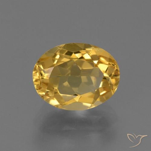 2.77ct 天然 深金橙色 黄水晶, 椭圆形, VVS