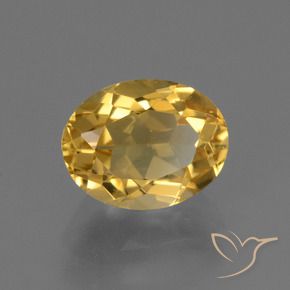 2.77克拉天然黄水晶，椭圆形，VVS