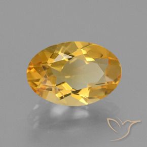 2.58克拉天然金色黄水晶，椭圆形切割，11.6×7.8毫米，VVS