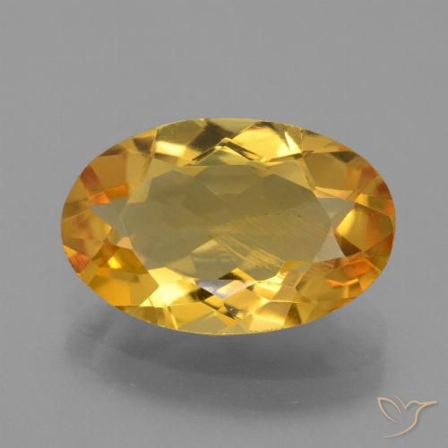3.36ct 天然 深金橙色 黄水晶, 椭圆形, VS