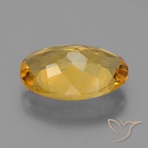 3.36克拉天然黄水晶，椭圆形，VS