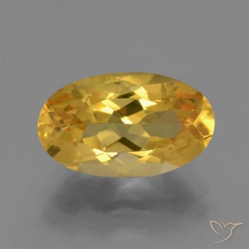 3.34ct 天然 深金橙色 黄水晶, 椭圆形, VVS-VS