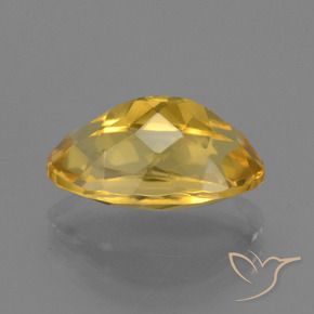 3.34克拉天然黄水晶，椭圆形，VVS-VS