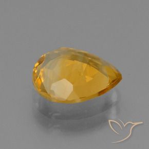 2.95克拉天然黄水晶，梨形，VVS