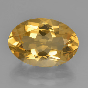 5.15克拉天然金色黄水晶，椭圆形切割，14×9.6毫米，VVS