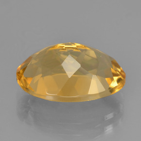 5.15克拉天然金色黄水晶，椭圆形切割，14×9.6毫米，VVS