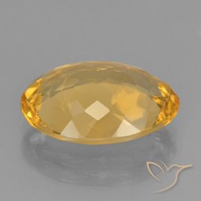 5.02克拉天然黄水晶，椭圆形，VVS-VS