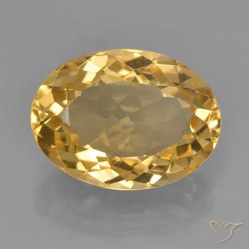 5.23ct 天然 深金橙色 黄水晶, 椭圆形, VVS