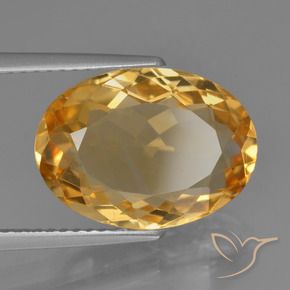 5.99克拉天然黄水晶，椭圆形，VVS