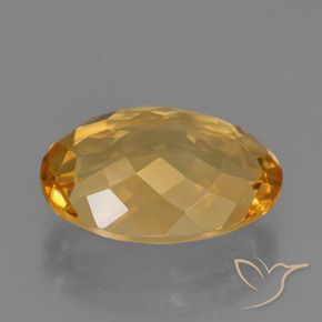 5.99克拉天然黄水晶，椭圆形，VVS