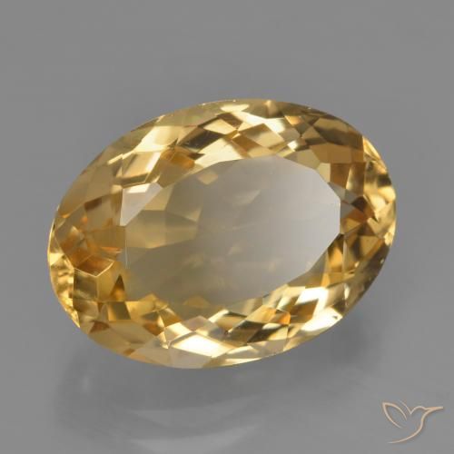 5.98克拉天然黄水晶，椭圆形，VVS