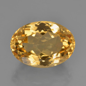 6.49克拉天然金色黄水晶，椭圆形切割，13.7×9.7毫米，VVS