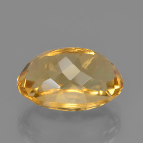 6.49克拉天然金色黄水晶，椭圆形切割，13.7×9.7毫米，VVS