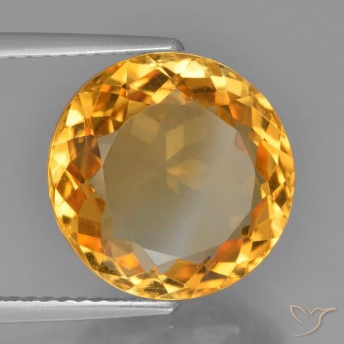 6.68克拉天然黄水晶，圆形的，VVS