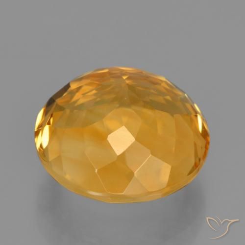6.68克拉天然黄水晶，圆形的，VVS